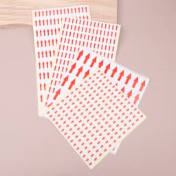 10 PCS Red Arrow Stickers Self Adhesive Custom Labels Round Square Unhealthy Product Indication Rework Sign
