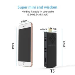 2026 W5 PRO Mini PC Windows 10 OS Intel Atom X5-Z8350 Quad-Core PC BT 4.2 2.4G/5G WiFi 4GB/8GB DDR3 64GB/128GB eMMC SSD USB3.0