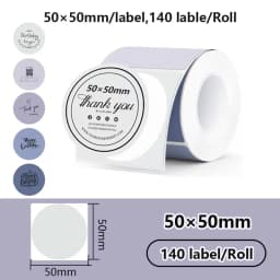 1Roll Label Sticker Self-Adhesive Thermal Paper,Suit for M110 M220 M200 E210 P50 DETONG P1 WP9520 Munbyn Nelko PM220 MiniPrinter