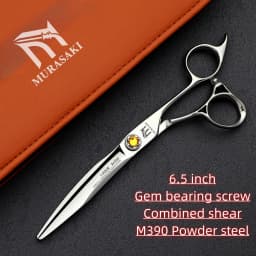 Professional Barber Scissors,6.3-6.8 Inch Black Coating Hair Cutting Shears,Top-Level VG10 Cobalt Steel Barbershop Accessories