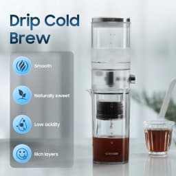 MHW-3BOMBER Iced Coffee Maker 400ml Cold Brewer Portable Cold Brewing Coffee Kettle Glass Coffee Pitcher Summer Camping Tools