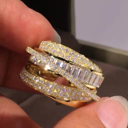 Huitan Aesthetic Flower Adjustable Finger Ring Female Brilliant Zirconia Jewelry for Engagement Ceremony Delicate Accessories