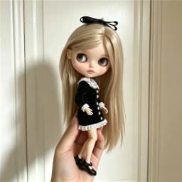 For Blythe Doll Outfit Clothes Luxury Checkered Coat Dress Set Sweet Princess Bowknot Skirt Clothing For Barbies OB24 Small 1/6