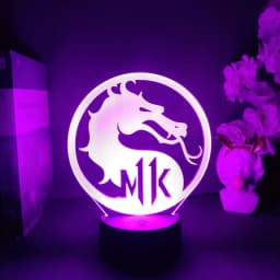 Mortal Kombat 11 Dragon Logo Night Light Led Touch Sensor Color Changing Nightlight for Kids Child Gaming Room Setup Cool Stuff