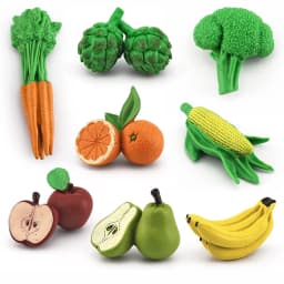 Realistic Mini Simulation Fruits Vegetables Model Figures, Early Educational Cognitive Learning Toys Table Party Decoration Gift