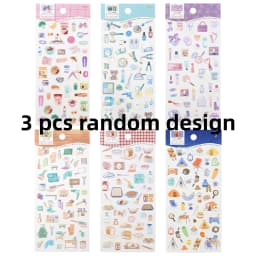 3 pcs/6 pcs Sweet Life Daily Things Stickers Scrapbooking Diy Journal Cute Stickers Stationery Decor School Supplies Gift