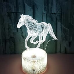 3d Illusion Lamp Led Children's Night Light Horse Table Lamp for Bedroom Holiday Christmas Lights Decoration Gifts for Kids
