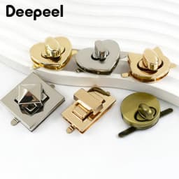 Deepeel 2Pcs Metal Lock Buckles for Women's Bags Turn Twist Locks Shoulder Bag Decor Closure Latch Clasp DIY Hardware Accessory