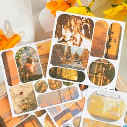 40pcs Ins Style Sticker Book - Tourism Landscape Theme Korean Stationery，Creative Scrapbooking Stickers，Junk Journal supplies