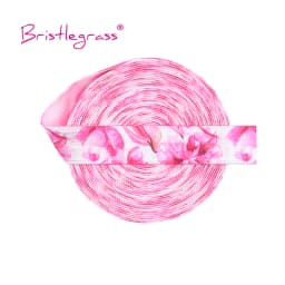 BRISTLEGRASS 2 Yard 5/8" 15mm Fox Dog Cat Rose Flower Floral Print FOE Fold Over Elastic Spandex Band Hair Tie Dress Sewing Trim