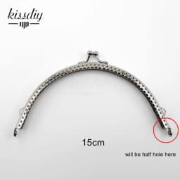 20 PCS 6.5/8.5/10.5/12.5/15.5CM Glossy Silver Basic Semicircle Metal Purse Frame Kiss Clasp Lock DIY Bag Accessories 5 Size