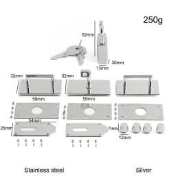 1/3/5Sets Big size High-Grade Solid stainless steel Lock Set For Classic Luxury Bags Padlock with Keys Replacement Accessories