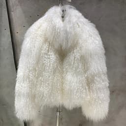 Mongolian Fur Jacket Stand Collar Women's Mongolian Fur Coat Winter Warm Winter Natural Fur Cloth 908