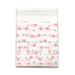 50pcs Valentine's Day Love Series Clear Plastic Self-Adhesive Bags for DIY Jewelry Packaging Display Baking Cookies Packaging