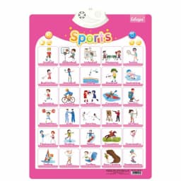 Sports Wall Chart Talking Poster Interactive Toddler Alphabet Learning Best Educational Gift for Boys Girls Ages Letter Sounds
