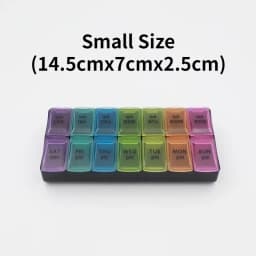 New Travel Pill Case Weekly Portable Organizer Box 7 Days 14 Grids Pills Container Storage Tablets Vitamins Medicine Fish Oils
