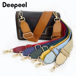 1Pc Deepeel 3.8cm Canvas Cotton Bag Shoulder Strap 80-130cm Adjust Webbing Handbag Crossbody Replacement Bags Straps Accessory