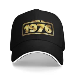 Born in 1976 vintage age 50 years old funny 50th birthday Accessories Men Women Baseball Caps Dad Hat Classic Travel Headwear