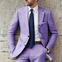 Blue Men Suits Elegant Full Set Notch Lapel Single Breasted Luxury 2 Piece Jacket Pants Slim Fit Wedding Costume for Groom 2024