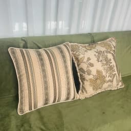 Vintage Classic Soft Heavy Chenille Beige Stripe Pipping Square Pillow Case Sofa Cushion Cover 45 X 45 cm 1 Piece Pack