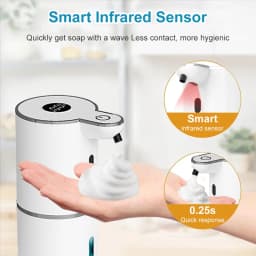 Battery display Electric Soap Dispenser 380ml USB Rechargeable 4 Gears Bubbling Duration Sensor Auto-Sensing For Kitchen
