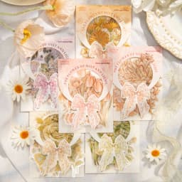 20 pcs/pack Bronzing Flowers Stickers Set Decorative Adhesive Diy Scrapbooking Diary Album Collage material Stationery Sticker