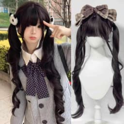 OLACARE Long Body Wave Black Brown Purple Cosplay Wigs Heat Resistant Synthetic Wigs Middle Part Natural Lolita LM Wigs Women