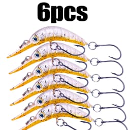 HENGJIA Rice Worm Shaper Trout Minnow Wobbler Fishing Lure 5.2cm 2.6g Crank Artificial Hard Bait Trout Pike Bass Fishing