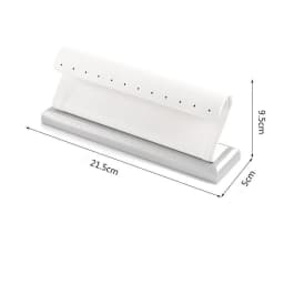 White PU Leather Bust Jewelry Display Stand Holder Bracelet Earring Necklace Ring Jade Counter Pendant Neck Model Organizer Rack
