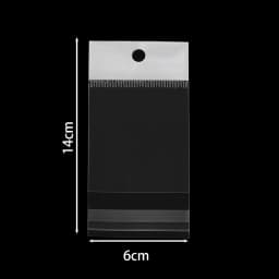 100pcs/lot Self-adhesive OPP Packaging Bags Transparent Small Jewelry Gift Packing Self Adhesive Candy Packaging Hanging Bag