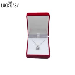 Velvet Jewelry Box For Pendant Display Gift Boxes Jewellery Packaging Storage Box Necklace Holder Pendant Box Storage Case