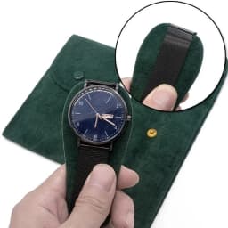 Compact Velvet Watch Storage Bag Soft Anti-scratch Lining Snap Closure for Daily Use Short Trip
