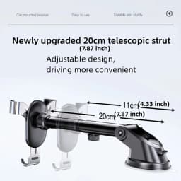 Lcars Car Phone Holder, Universal Gravity Mount for Vehicles, Anti-Shake Vacuum Suction Cup Adhesive Reinforced Holder, Dedicated Phone Holder for Dashboard Navigation and Entertainment, Suitable for Smartphones