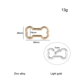 10/30/100PCS Bone Shape Open Metal Buckles Carabiner Clip Keyring Buckle For Key Chain Backpack Handbag Purse Strap Accessories