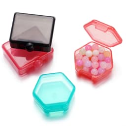 3pcs/Lot Colorful Square Plastic Storage Box Beads Earrings Hexagon Jewelry Container for DIY Craft Jewelry Making Organizer