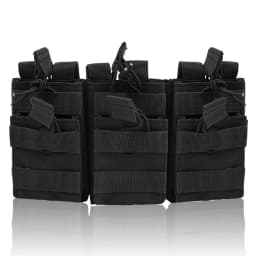 Outdoor Molle Pouch Triple Magazine Pouch Double-Layer Mag Pouches Universal Cartridge Holder for M4 M14 M16 AK AR