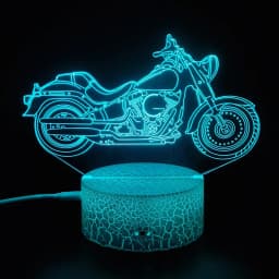 3D Lamp Motorcycle Mountain Bike Led Night Light Usb Cable Battery Colorful Nightlight Bedroom Decor Birthday Gift for Boys Man