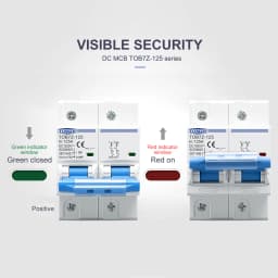 TOMZN 2P 1000V DC MCB TOMZN 80A 100A 125A Circuit Breaker PV System C Curve Battery Main Switch