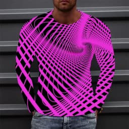 Men's T shirt Tee Graphic Gradient Crew Neck Clothing Apparel 3D Print Outdoor Daily Long Sleeve Print Fashion Designer Vintage