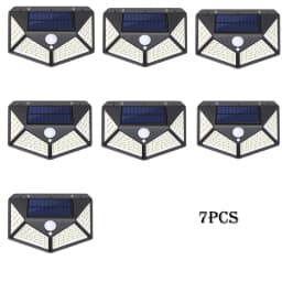 1-12 Pack Solar Lights Outdoor 100 LED Wall Lamp Motion Sensor Lights Waterproof Solar Street Light for Garden Porch Yard Garage