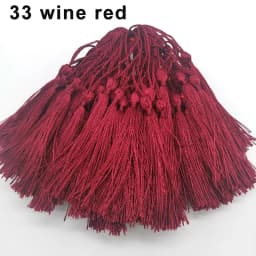 100Pcs Tassels 13cm Silky Floss Bookmark Tassels with Cord Loop Chinese Knot Tassel Fringe Jewelry Making DIY Craft Accessories