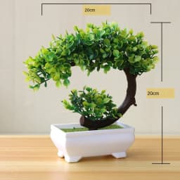 New Green Small Tree Potted Bonsai Ornaments Home Garden Hotel Bathroom Bedroom Decoration Artificial Plants Bonsai Fake Plants