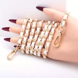 Purse Chain Strap, 47" Crossbody Straps for Purses Bag Chain Chain Purse Strap with Metal Buckle Chain for Purse Handbag