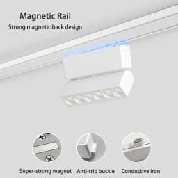Ultra Slim Magnetic Track Light 6mm Surface Mounted Ceiling Rail Home Flood Grille Spot DC48V Modern LED Lamp Black White