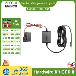 70mai Adjustable Hardwire Kit OBD II Type-C Interface Plug & Play 70mai OBD Kit 24H Parking Surveillance for 70mai Dash Cams