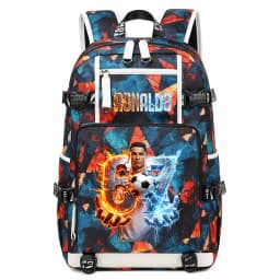 CR7 Ronaldo 67 Print Large Capacity Backpack for Students Teens Kids School Travel Daypack