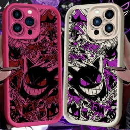 P-Pokemon Gengar Graffiti Phone Case for iPhone 17 Air 16 16E 15 14 13 12 11 Pro Max X XS X S Max XR SE 2020 SE4 7 8 Silicone
