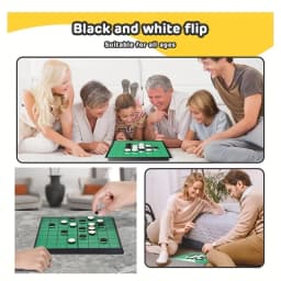 AIUAZA Original Othello - Timeless Strategy Game - Engaging & Secure Magnetic Folding Board - Perfect for Indoor Fun