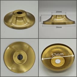 M10 Ceramic Desk Lamp Brass Base Cover Pure Copper Desk Lamp Plate I-Shaped Connector DIY Brass Lighting Hardware Accessories
