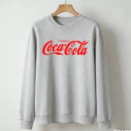 Unisex I Need A Cola Logo Autumn and Winter Sweatshirt Coke Lover Hoodie Gift for Matching Hoodies Long Sleeve Casual Pullover